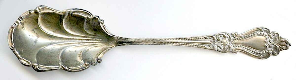 UNF870 (Sterling) Sugar Shell Spoon by Unknown Mfg Silver-1