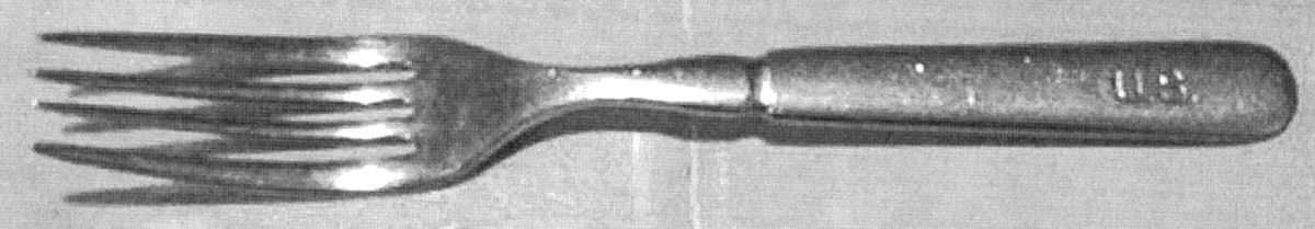 Modernaire (Silverplate) Indented Solid Handled Fork by Unknown Mfg Silver-1