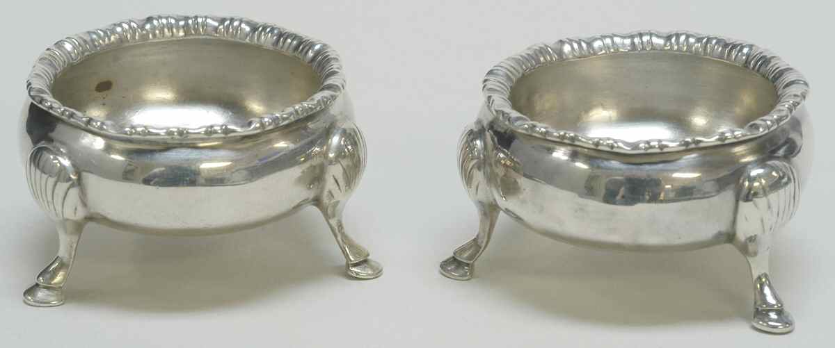 England Sterling Hollowware (Set of 2) Individual Open Salt by Unknown Manufacturer-1