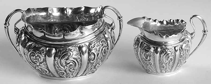 England Sterling Hollowware Mini Creamer and Open Sugar Set by Unknown Manufacturer-1