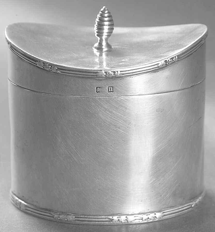 England Sterling Hollowware Tea Caddy & Lid by Unknown Manufacturer-1