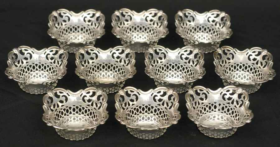 England Sterling Hollowware 3" Candy/Nut Basket - Set of 10 by Unknown Manufacturer-1