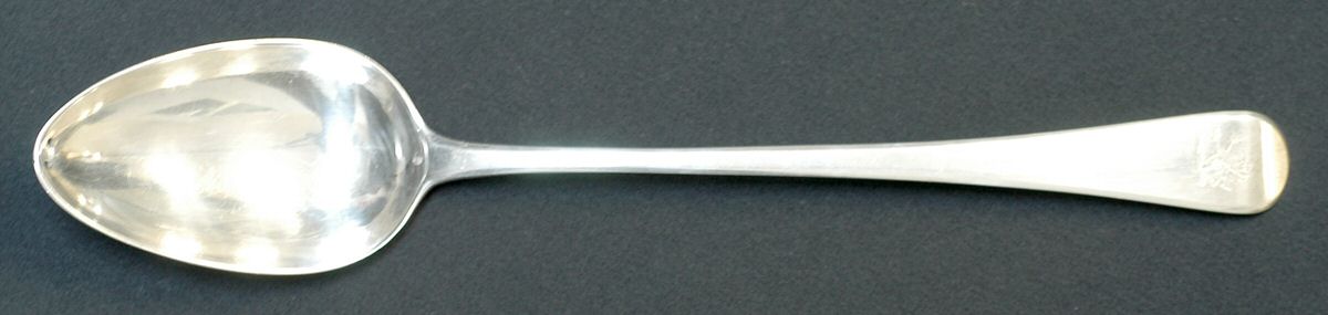 England Sterling Flatware Large Solid Dressing Spoon by Unknown Mfg Silver-1