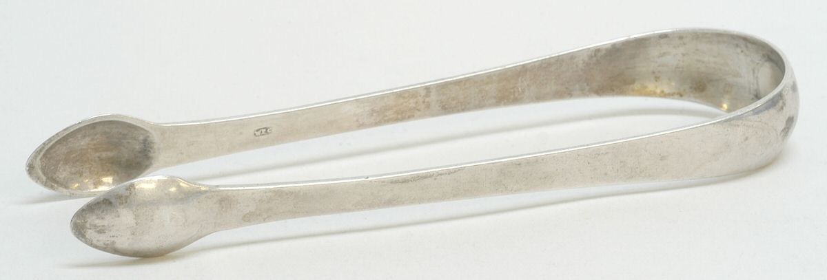 England Sterling Flatware Large Ice Serving Tongs by Unknown Mfg Silver-1
