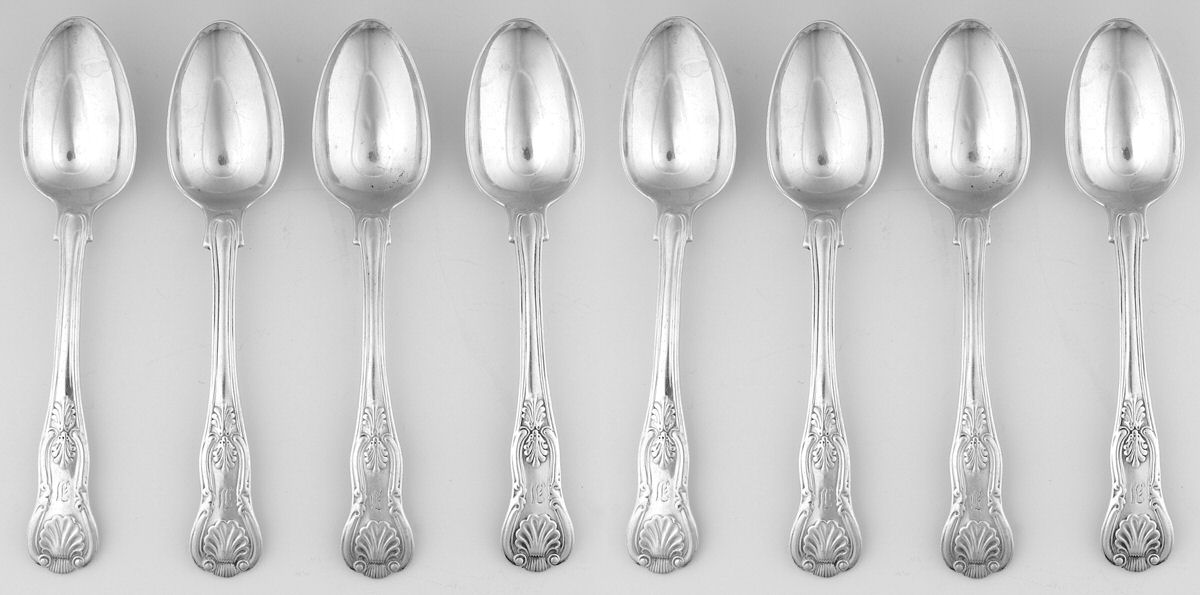 England Sterling Flatware Teaspoon - Set of 8 by Unknown Mfg Silver-1