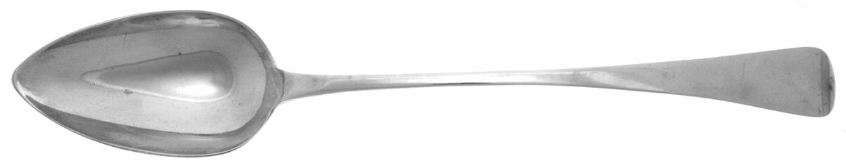 England Sterling Flatware Large Solid Dressing Spoon by Unknown Mfg Silver-1