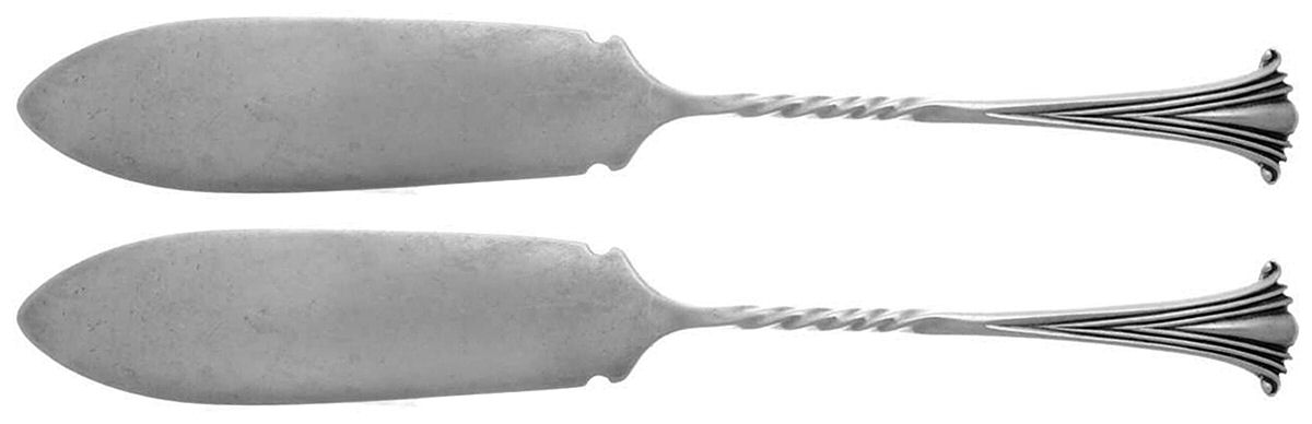 England Sterling Flatware (Set of 2) Solid Petite Server by Unknown Mfg Silver-1