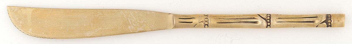 UNF714 (Bronze) Modern Solid Knife by Unknown Mfg Silver-1