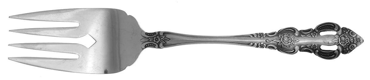 UNF885 (Stainless) Medium Solid Cold Meat Serving Fork by Unknown Mfg Silver-1
