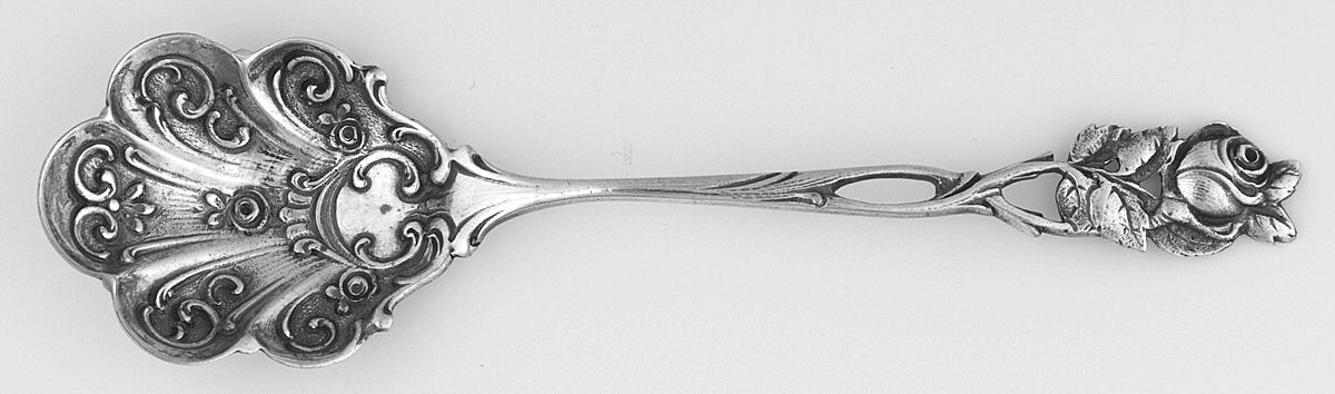 Germany Sterling Flatware Sugar Shell Spoon by Unknown Mfg Silver-1