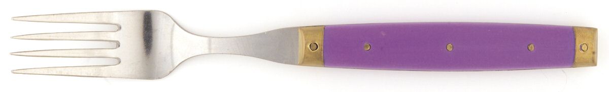 Vlekvrij-Purple (Stainless) Fork by Unknown Mfg Silver-1