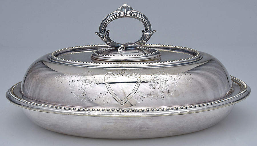 England Silverplate Hollowware 12" Oval Double Vegetable by Unknown Manufacturer-1