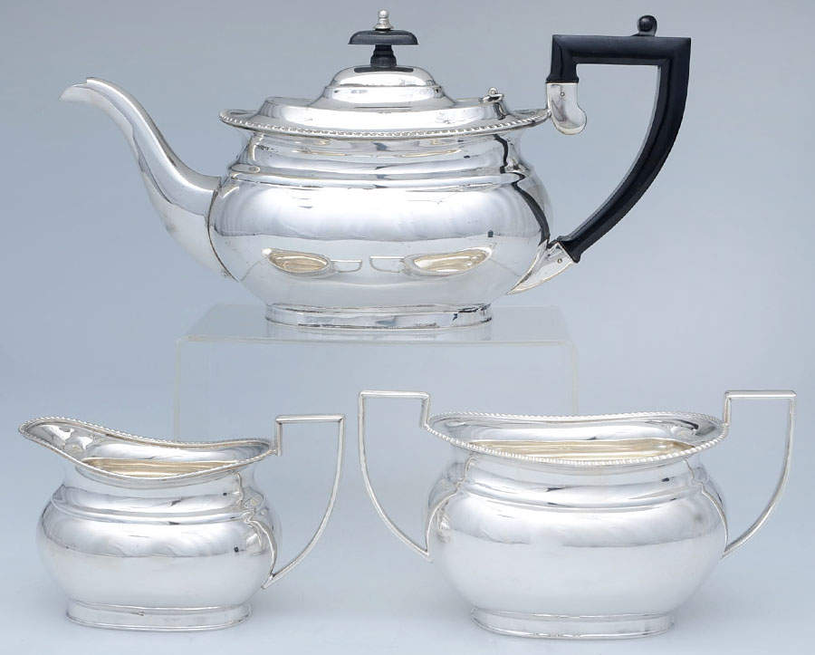 England Silverplate Hollowware 3 Pc Tea Set (PTP, PCR, PSUO) by Unknown Manufacturer-1