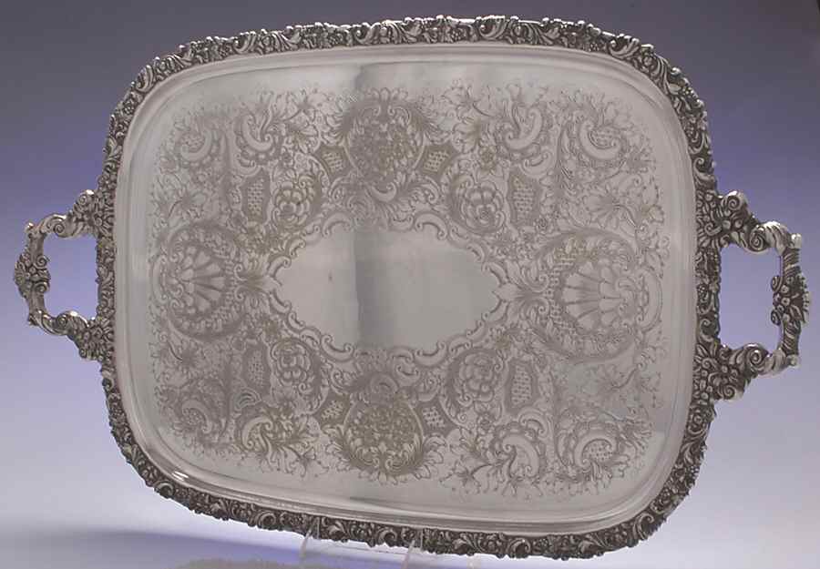 England Silverplate Hollowware 21" Waiter Tray by Unknown Manufacturer-1