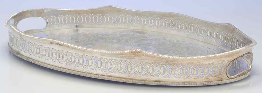 England Silverplate Hollowware 18" Gallery Tray by Unknown Manufacturer-1
