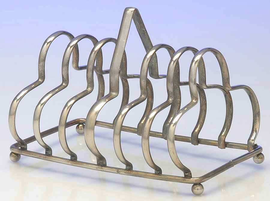 England Silverplate Hollowware 6 Slot Toast Rack by Unknown Manufacturer-1