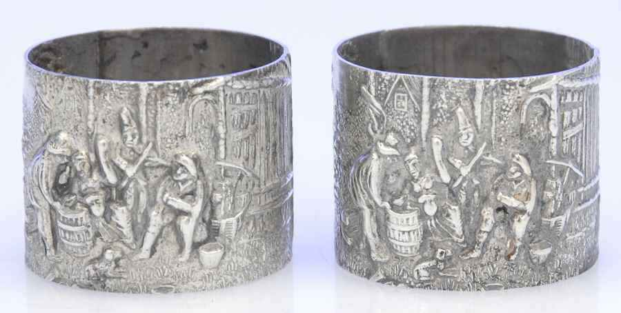 Denmark Silverplate Hollowware Napkin Ring - Set of 2 by Unknown Manufacturer-1