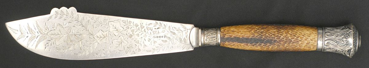 England Silverplate Flatware Hollow Handle Fish Serving Knife, Silverplt Blade by Unknown Mfg Silver-1