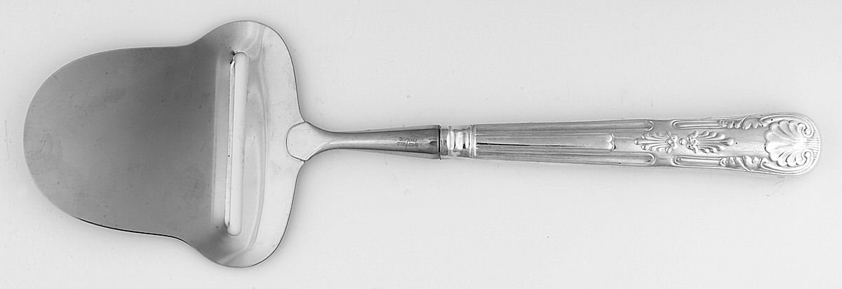 England Silverplate Flatware Cheese Plane with Stainless Plane by Unknown Mfg Silver-1
