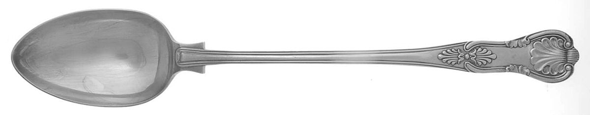 England Silverplate Flatware Large Solid Dressing Spoon by Unknown Mfg Silver-1