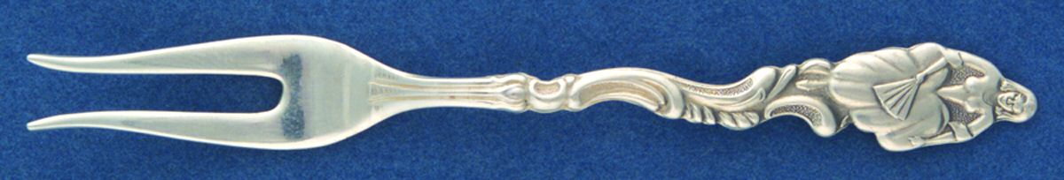 Sweden Silverplate Flatware Snail Fork by Unknown Mfg Silver-1