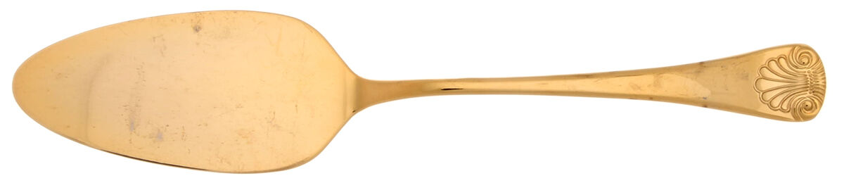 Shell (Gold Electroplate) Solid Pie Server by Unknown Mfg Silver-1