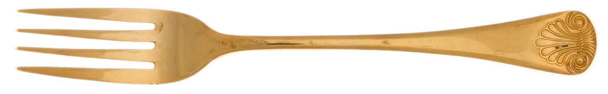 Shell (Gold Electroplate) Fork by Unknown Mfg Silver-1