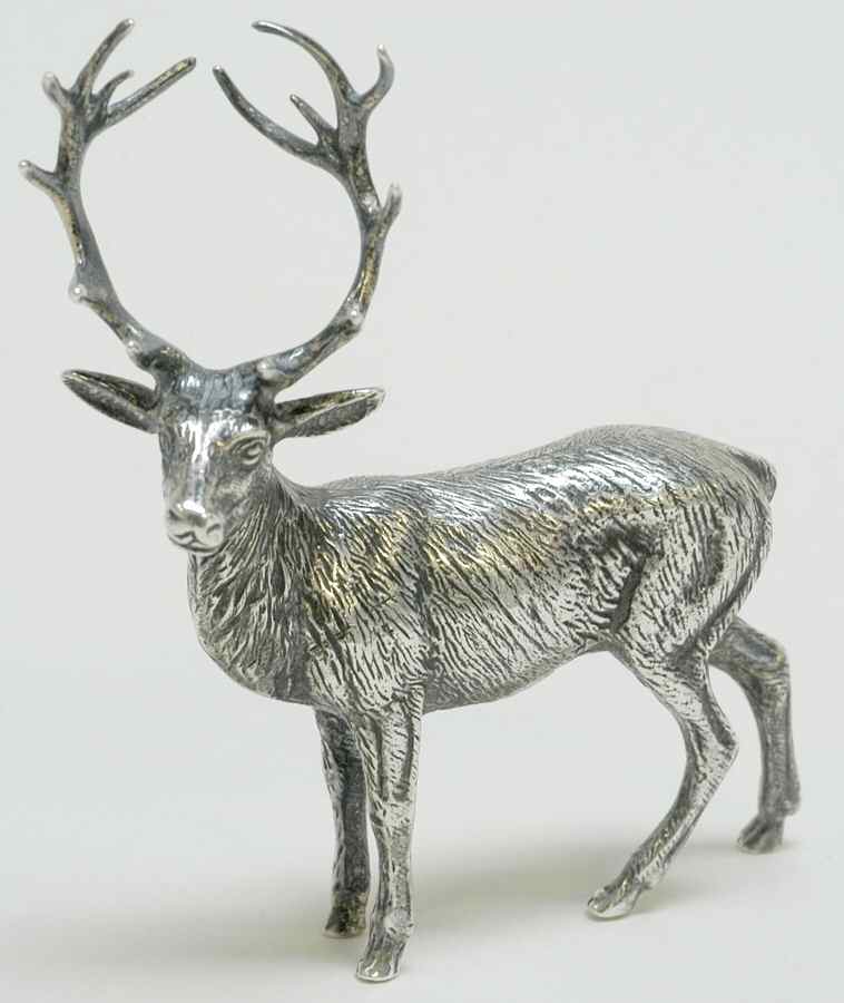 Italy Sterling Hollowware Deer Figurine by Unknown Manufacturer-1