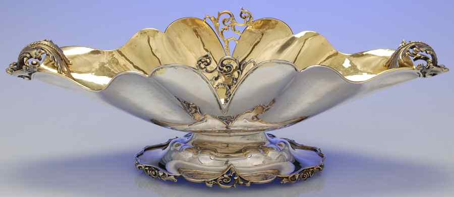 Italy Sterling Hollowware Oval Footed Centerpiece by Unknown Manufacturer-1