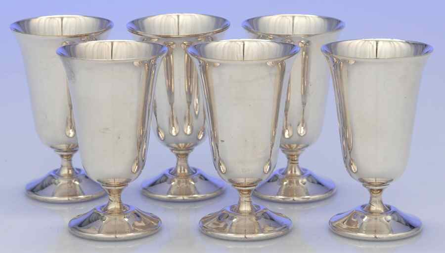 Italy Silverplate Hollowware Cordial Cup - Set of 6 by Unknown Manufacturer-1