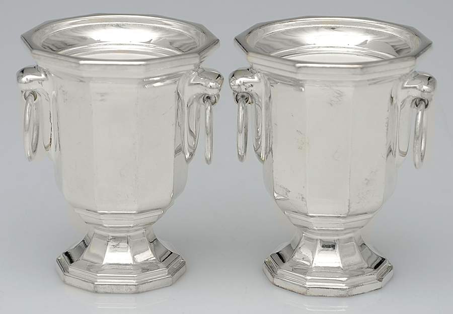 Italy Silverplate Hollowware Toothpick Holder (Set/2) by Unknown Manufacturer-1