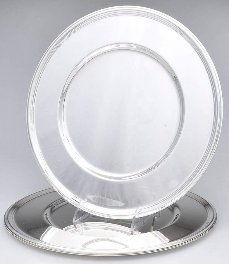 Germany Silverplate Hollowware Service Plate - Set of 4 by Unknown Manufacturer-1