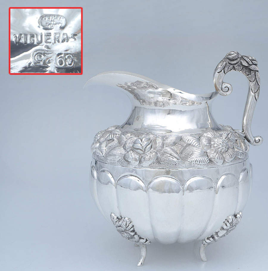 Aztec Rose (Sterling, Hollowware) 104 Oz Water Pitcher by Unknown Manufacturer-2
