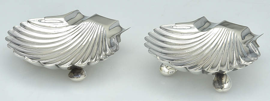 Mexico Sterling Hollowware Set of 2 Shell Ashtray by Unknown Manufacturer-1