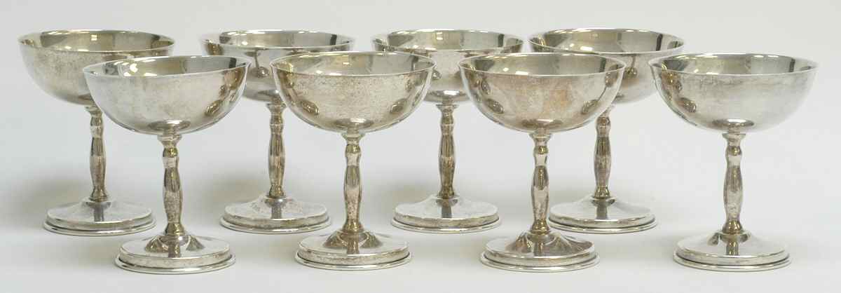 Mexico Sterling Hollowware Champagne/Sherbet - Set of 8 by Unknown Manufacturer-1