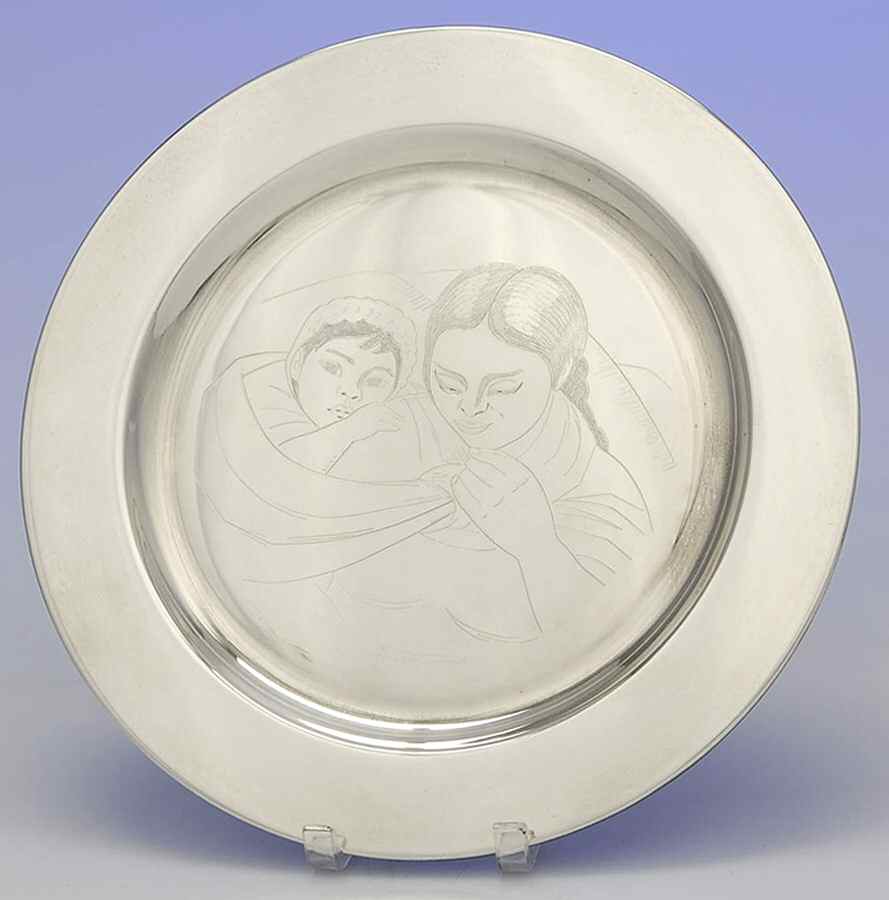 Mexico Sterling Hollowware 7" Souvenir Plate by Unknown Manufacturer-1