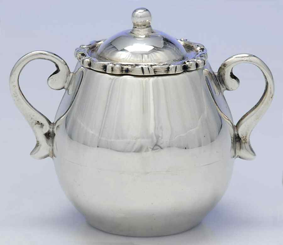 Mexico Sterling Hollowware Mini Sugar Bowl & Lid by Unknown Manufacturer-1