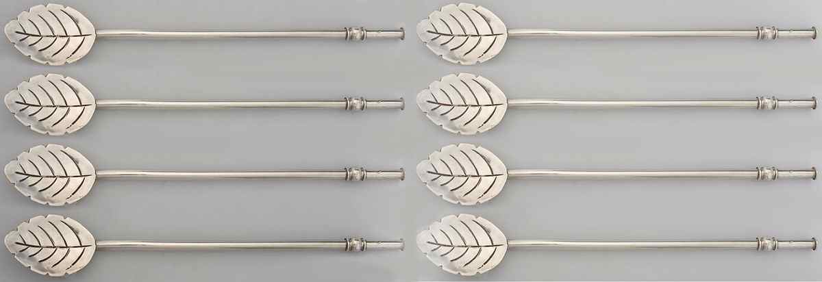 Mexico Sterling Hollowware Tea Sipper - Set of 8 by Unknown Manufacturer-1