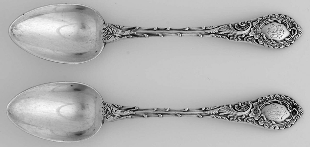 Russia Sterling Flatware Teaspoon - Set of 2 by Unknown Mfg Silver-1