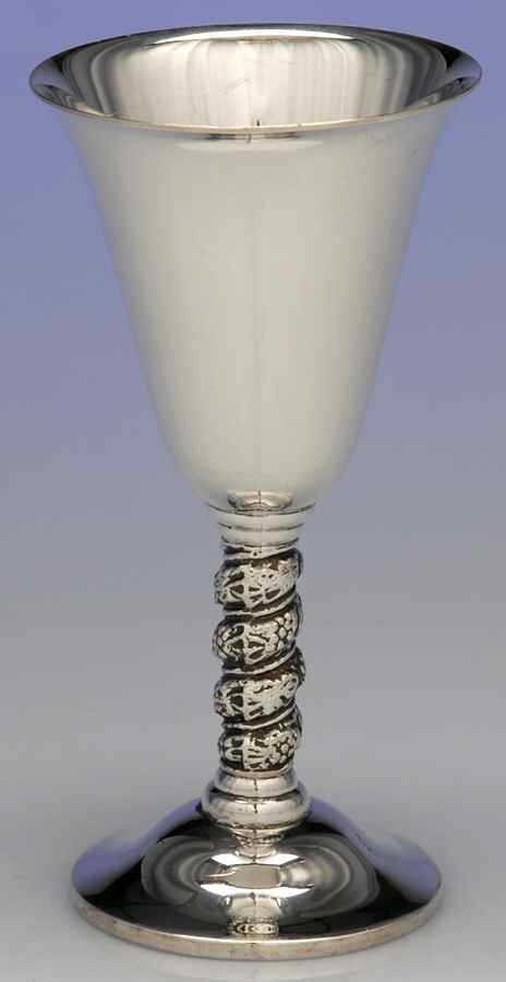 UNH26 (Silverplate, Hollowware) Wine Goblet by Unknown Manufacturer-1