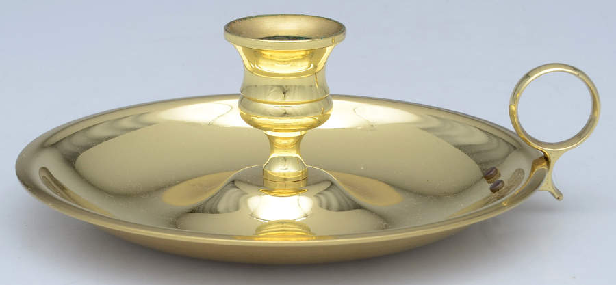 Brass Candlesticks Brass Chamberstick by Unknown Manufacturer-1