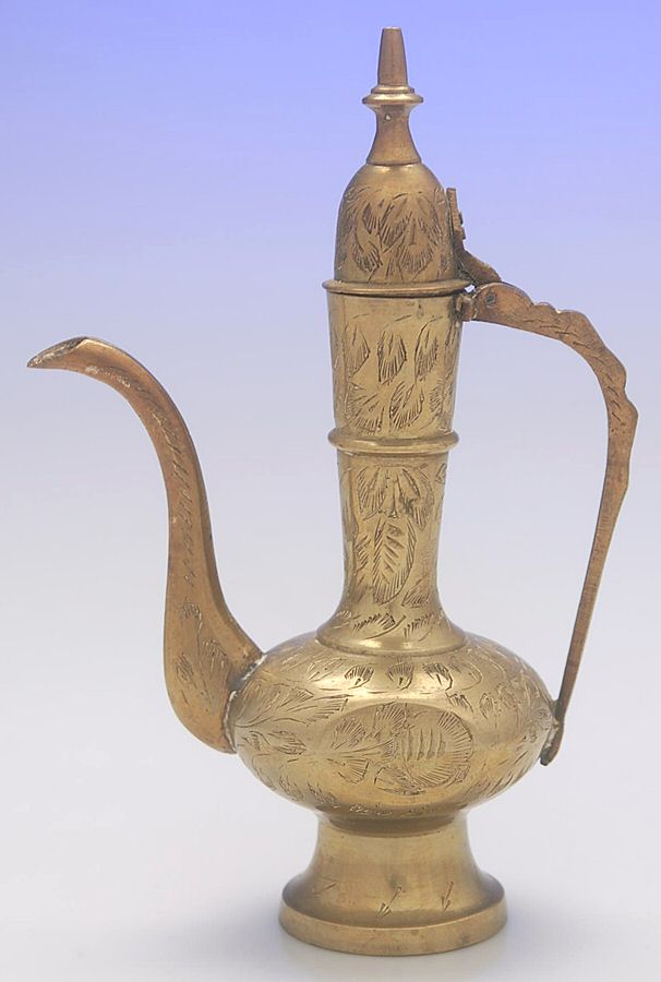 Brass Candlesticks Aftaba (Water Vessel) by Unknown Manufacturer-1