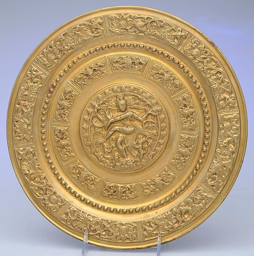 Brass Candlesticks Wall Plate by Unknown Manufacturer-1