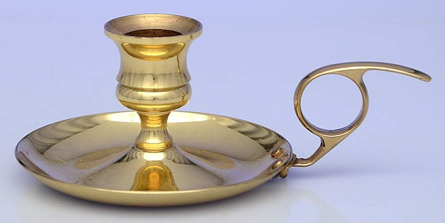 Brass Candlesticks Brass Chamberstick by Unknown Manufacturer-1