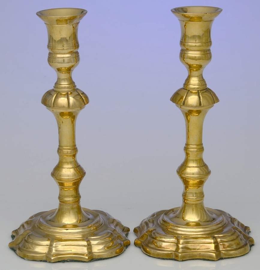 Brass Candlesticks Pair of 9" Candlesticks by Unknown Manufacturer-1