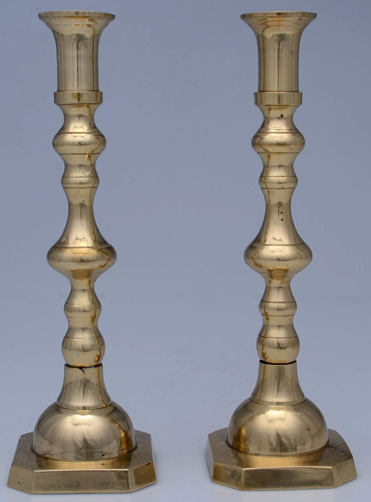Brass Candlesticks Pair of 10" Candlesticks by Unknown Manufacturer-1