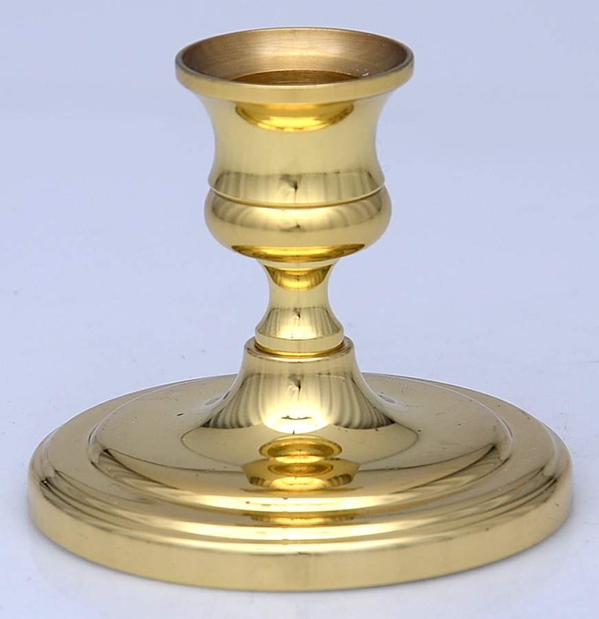 Brass Candlesticks 3" Console Candleholder by Unknown Manufacturer-1