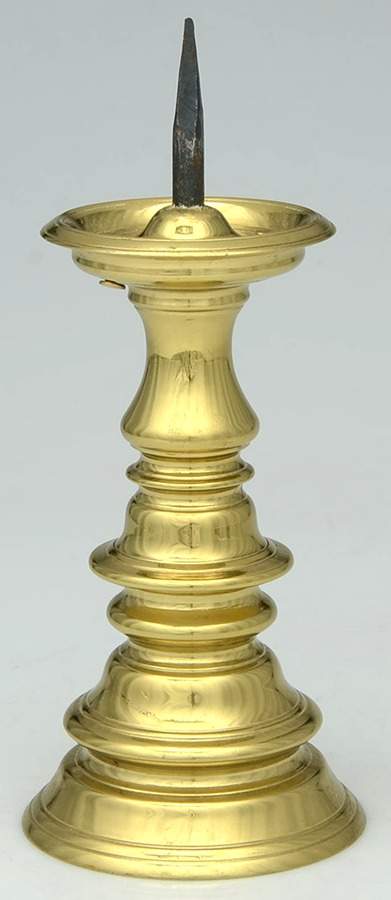Brass Candlesticks 9" Pillar Candleholder by Unknown Manufacturer-1