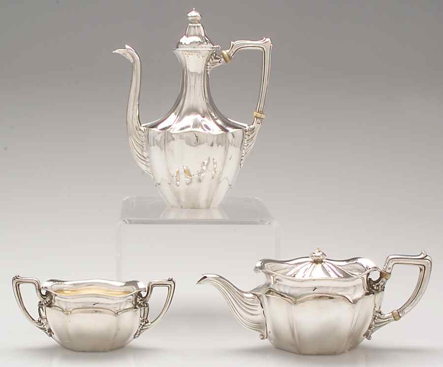7587 (Sterling, Hollowware) 3 Piece Mini Tea Set (Cpm,Tpm&Suom) by Unger Brothers-1
