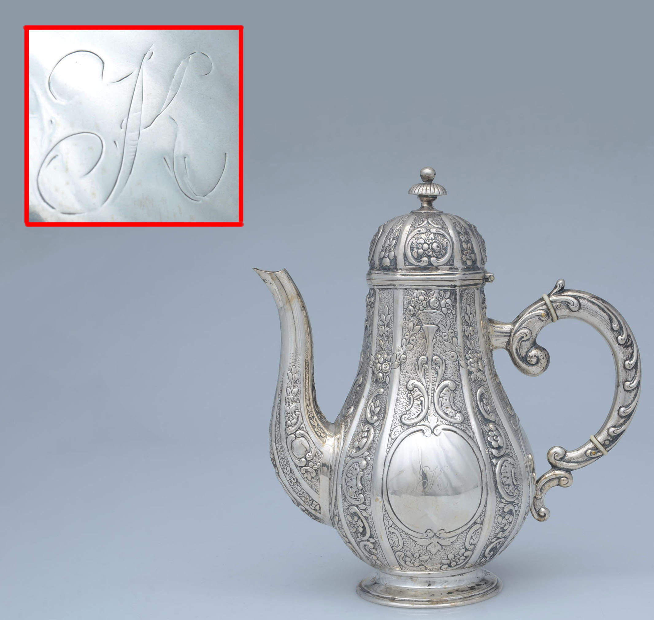 Germany Sterling Hollowware Coffee Pot by Unknown Manufacturer-1